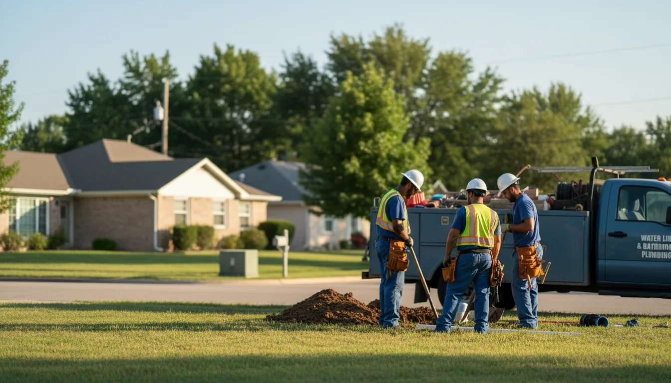 Residential water line and bathroom plumbing service in Hesperia, MI